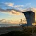 Santa Barbara beach at sunset